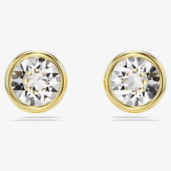 Swarovski Imber Gold Plated White Crystal Stud Earrings 5681552