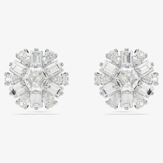 Swarovski Idyllia Rhodium Plated Snowflake Stud Earrings 5691483