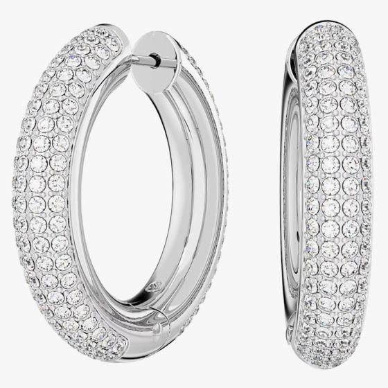 Swarovski Dextera Silver Medium Hoop Earrings 5651392