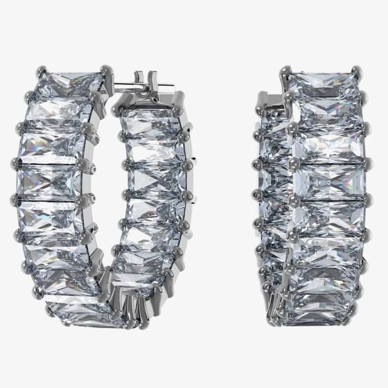 Swarovski Matrix Grey Hoop Earrings 5658650