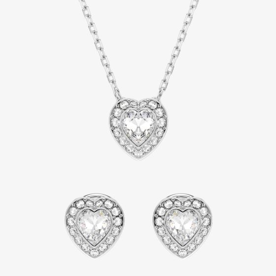 Ariana Grande X Swarovski Capsule Heart Necklace & Stud Earrings Jewellery Set 5720849