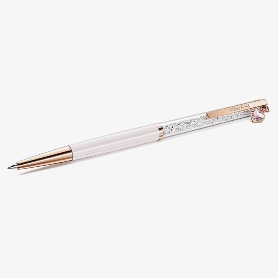 Swarovski Crystalline Rose Gold Tone Plated Pink Heart Pen 5732990