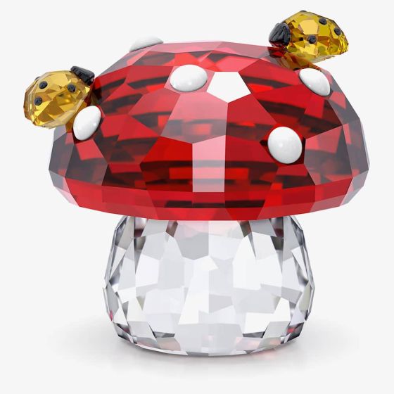 Swarovski Idyllia Crystal Mushroom & Ladybugs Figurine 5683436