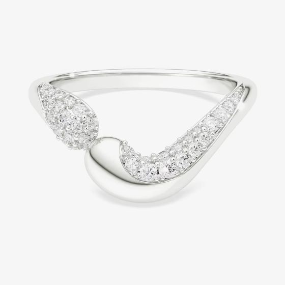 Swarovski Classica Sterling Silver Round Cut Open Ring 5742582 55