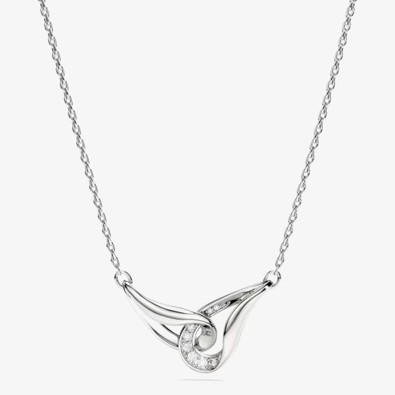 Swarovski Classica Sterling Silver Round Cut Interlocking Pendant 5740343