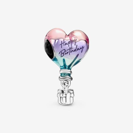 PANDORA Silver Colourful Happy Birthday Hot Air Balloon Charm 791501C01