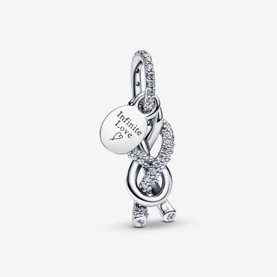 PANDORA Silver Pave Infinite Love Knot Charm 793780C01