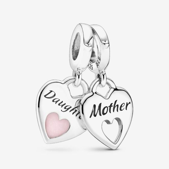 PANDORA Silver Mother Daughter Split Dangle Charm 799187C01