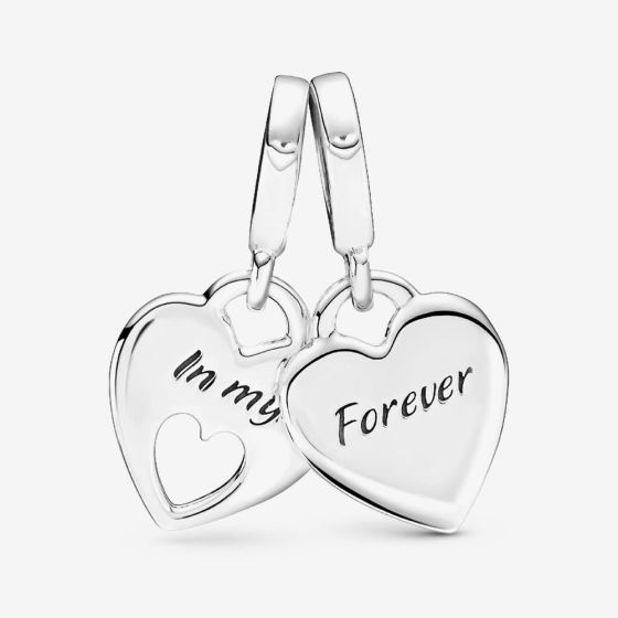 PANDORA 799187C01 Silver Mother Daughter Split Dangle Charm - thbaker.co.uk