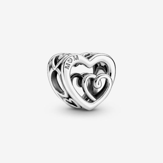 PANDORA Silver Entwined Infinite Hearts Charm 790800C00