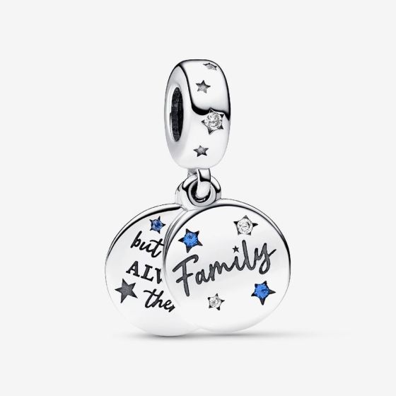 PANDORA Silver Family Love Double Dangle Charm 792987C01