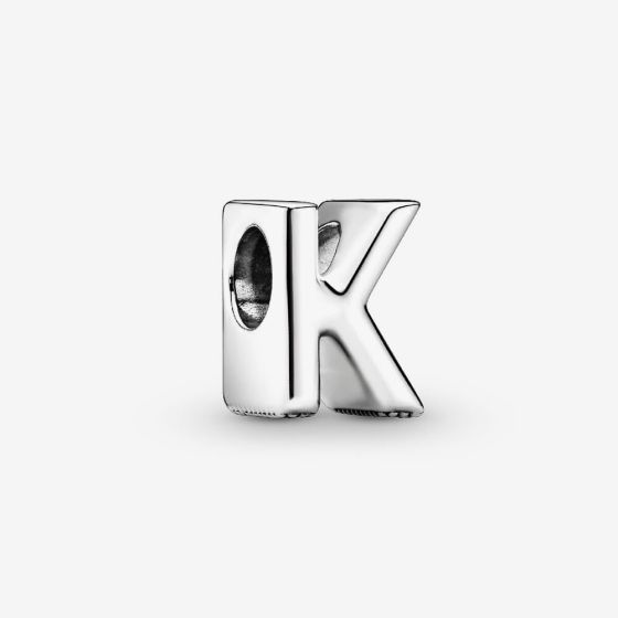 PANDORA Silver Letter K Alphabet Charm 797465
