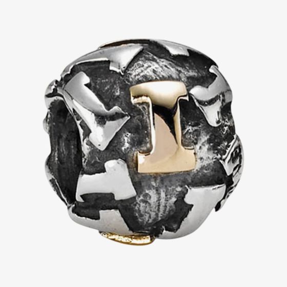 PANDORA Two Tone Letter I Charm 790298I