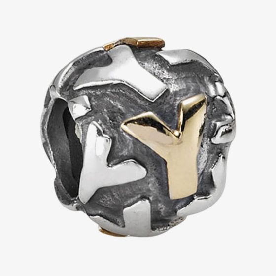 PANDORA Two Tone Letter Y Charm 790298Y