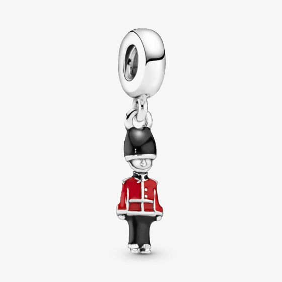 PANDORA Sterling Silver British Toy Soldier Dangle Charm 791513ENMX