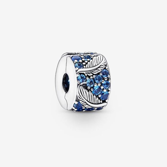 PANDORA Curved Feather Pavé Clip Charm 792552C01