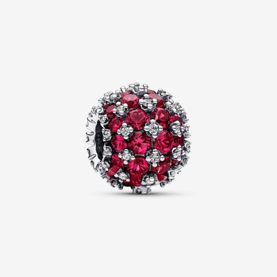 PANDORA Sparkling Pave Round Pink Charm 792630C03