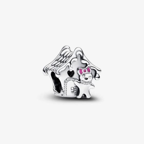 PANDORA Sterling Silver Gingerbread House Christmas Charm 792823C01