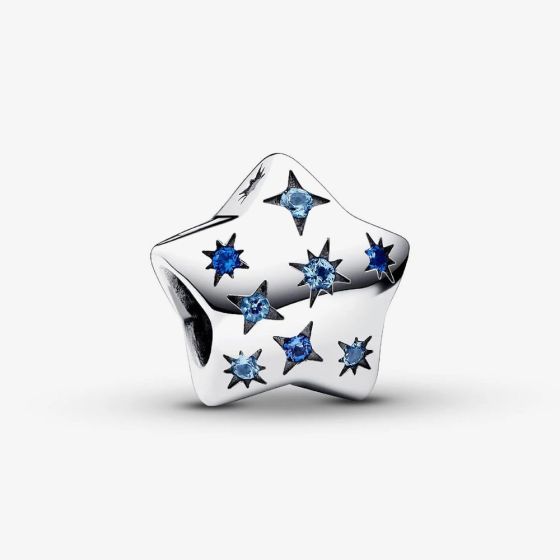 PANDORA Sterling Silver Blue Cubic Zirconia Sparkling Star Charm 792974C01