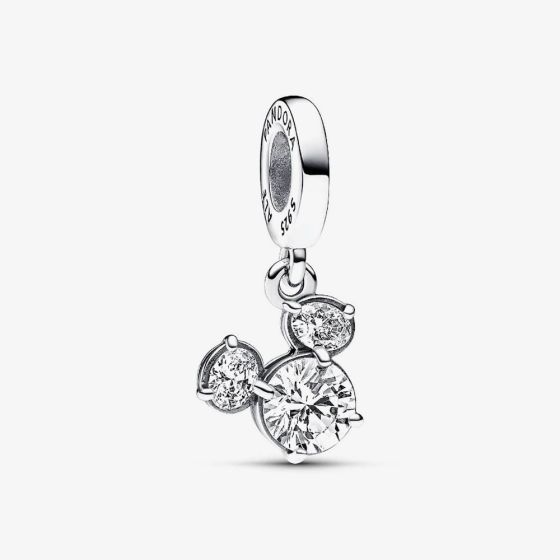 PANDORA Disney Sterling Silver Cubic Zirconia Mickey Mouse Dangle Charm 793031C01