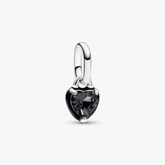 PANDORA ME Sterling Silver Black Chakra Mini Heart Dangle Charm 793042C01