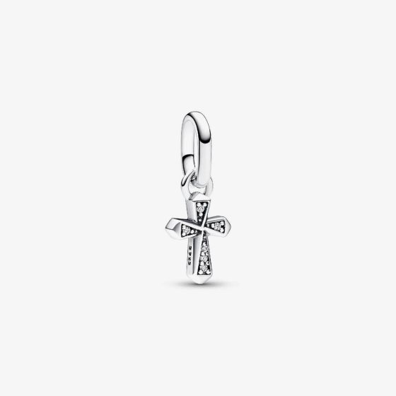 PANDORA ME Sterling Silver Cubic Zirconia Cross Dangle Charm 793044C01