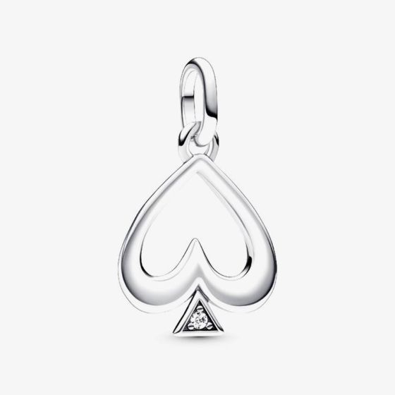 PANDORA 793078C01 Sterling Silver Pandora ME Cubic Zirconia Spade ...