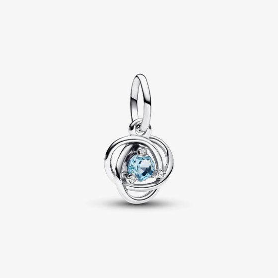 PANDORA Sterling Silver Blue Cubic Zirconia March Birthstone Charm 793125C03