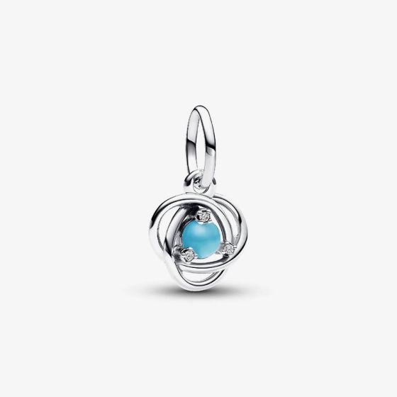 PANDORA Sterling Silver Blue Cubic Zirconia December Birthstone Charm 793125C12