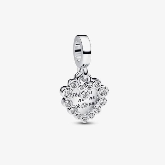 PANDORA Sparkling Heart Double Dangle Charm 793765C01