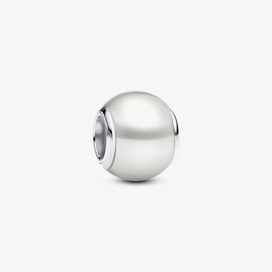 PANDORA White Round Charm 793781C01