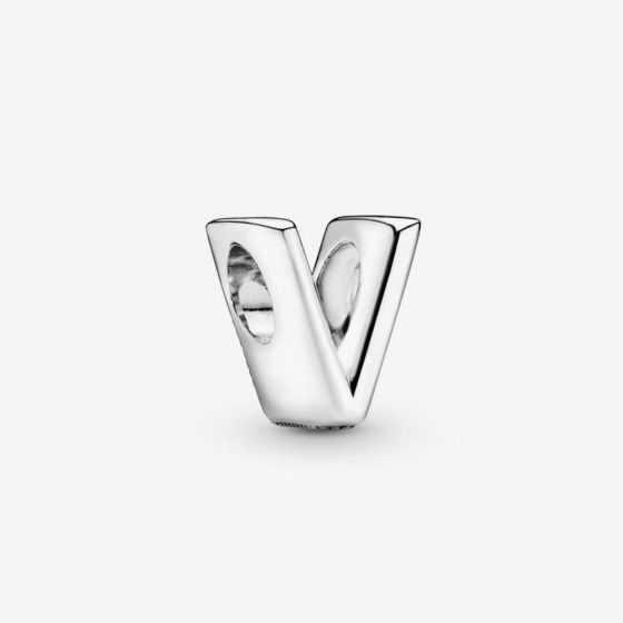 PANDORA Sterling Silver Letter V Charm 797476