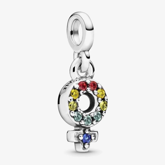 PANDORA Sterling Silver Rainbow Cubic Zirconia My Girl Pride Dangle Charm 798382NRGMX