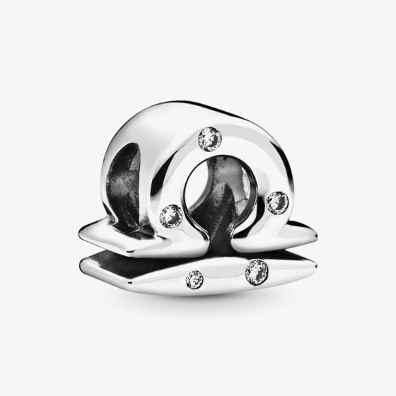 PANDORA Sterling Silver Cubic Zirconia Sparkling Libra Zodiac Charm 798424C01