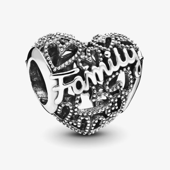 PANDORA 798571C00 Sterling Silver Family Heart Charm - thbaker.co.uk