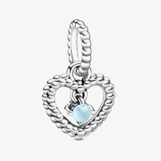 PANDORA December Birthstone Heart Dangle Charm 798854C07
