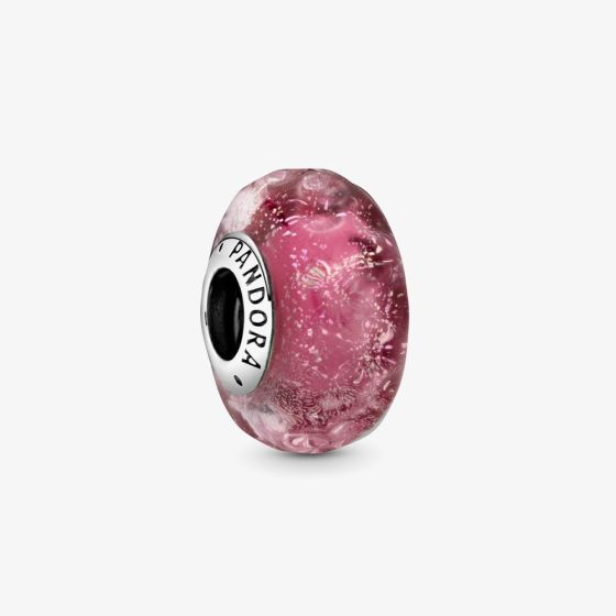 PANDORA Sterling Silver Fancy Pink Murano Glass Charm 798872C00