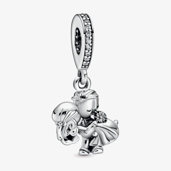 PANDORA Sterling Silver Cubic Zirconia Married Couple Dangle Charm 798896C01
