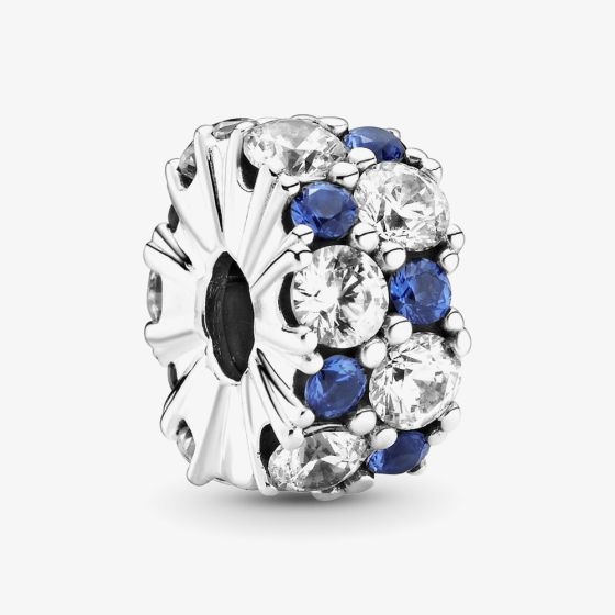 PANDORA Blue Sparkling Spacer Clip Charm 799171C01