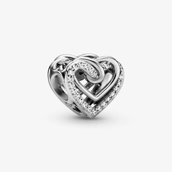 PANDORA Sparkling Entwined Hearts Charm 799270C01