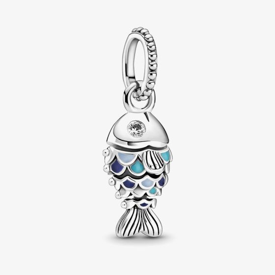 PANDORA Blue Scaled Fish Dangle Charm 799428C01