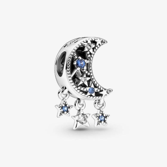 PANDORA Silver Star Crescent Moon Charm 799643C01