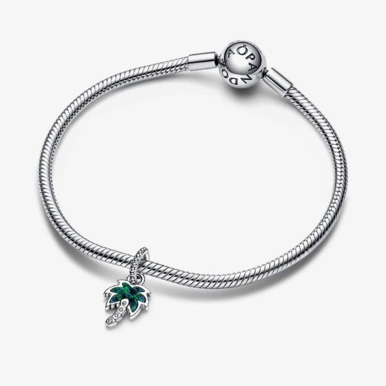 PANDORA 793352C01 Opalescent Green Palm Tree Charm - thbaker.co.uk