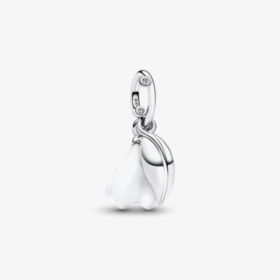 PANDORA Silver Snowdrop Flower Dangle Charm 794239C01