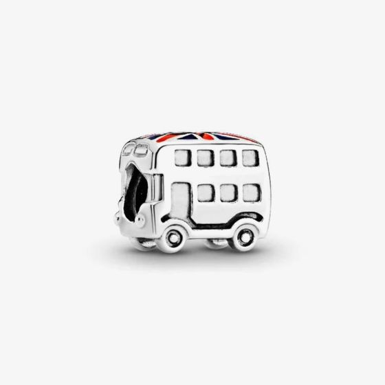 PANDORA Silver Union Jack London Bus Charm 791049ER