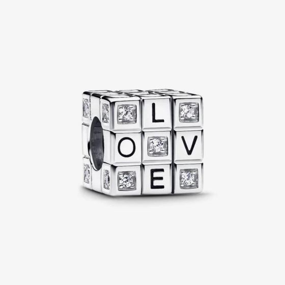 PANDORA Silver Moveable Toy Cube Charm 793672C01