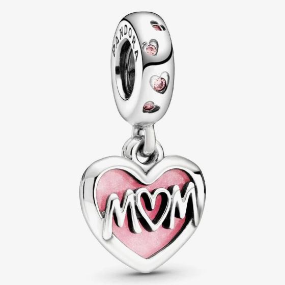 PANDORA Mum Script Heart Dangle Charm 798887C01
