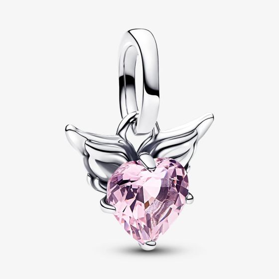 PANDORA ME Winged Pink Heart Mini Dangle Charm 793626C02