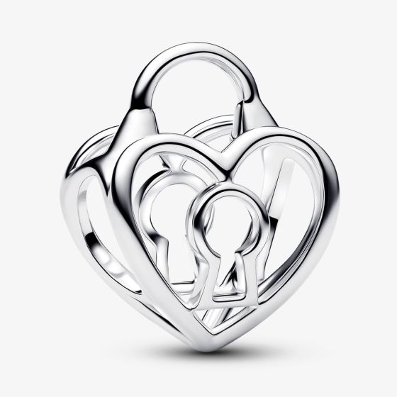 PANDORA Silver Openwork Heart Padlock Charm 794358C00