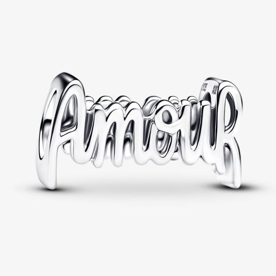 PANDORA Silver Amour Script Charm 794426C00
